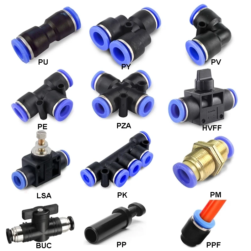 Compression Fitting Brass - Pneumatische Armaturen, Schnellkupplung, Luft- und Wasserschlauch-Rohrverbinder,