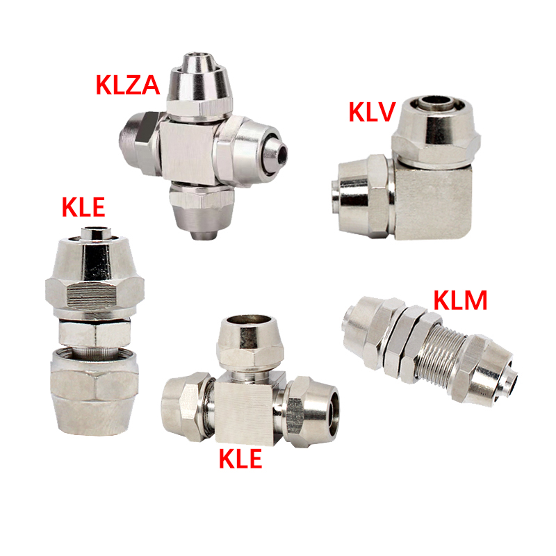 Compression Fitting Brass - KLV KLE KLZA KLU Kupferlegierung Pneumatische
